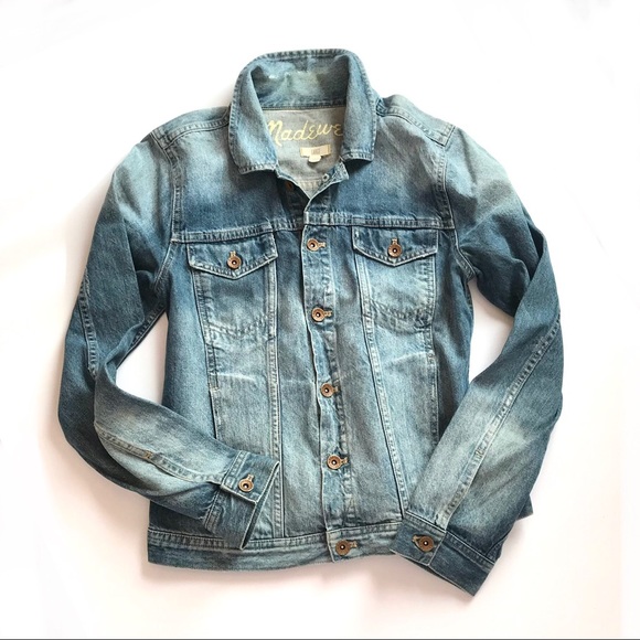 faded blue denim jacket